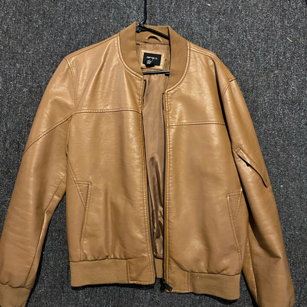 Forever 21 Men's Tan Bomber Jacket